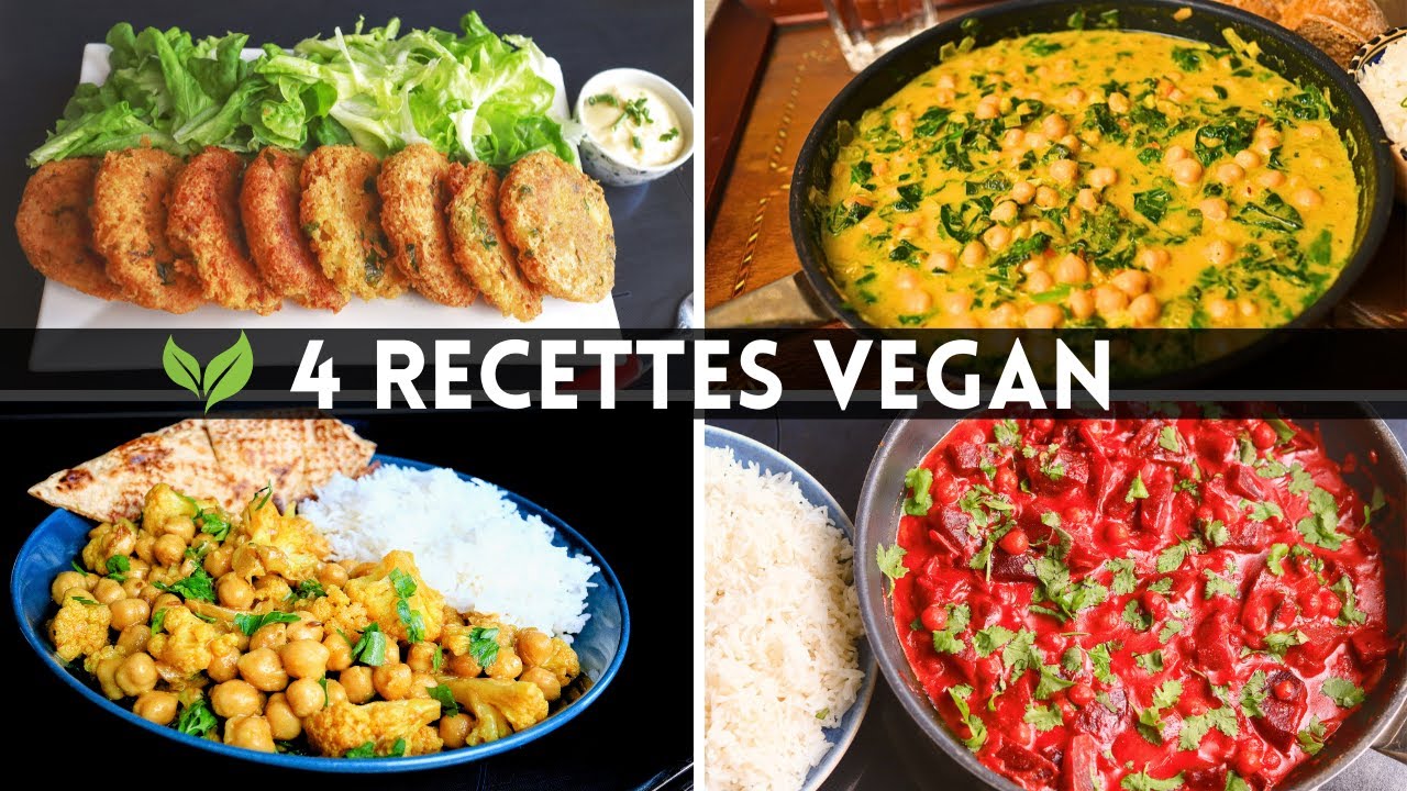 🌱4 Recettes Végétariennes/Véganes Délicieuses avec des Pois Chiches 🌟 | Faciles et Saines 🌿
