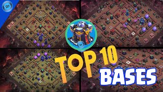New  TOP 10 Th15 WAR Base With LINKS   ( Clans of Clans )
