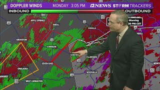 Tornado warning issued for northeastern corner of Tyler County Monday afternoon