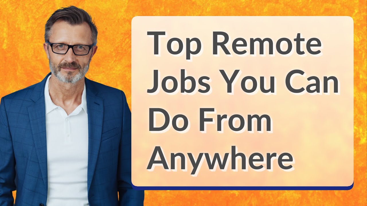Top Remote Jobs You Can Do From Anywhere - YouTube