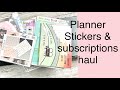 Planner Haul || Planner stickers || Jan 2021 || Stackry
