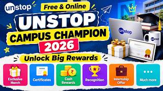 Unstop Campus Champions 2026 is LIVE !🏆 Win Rewards + Exclusive  Merch🎁+ Internship + Certificates 🤩