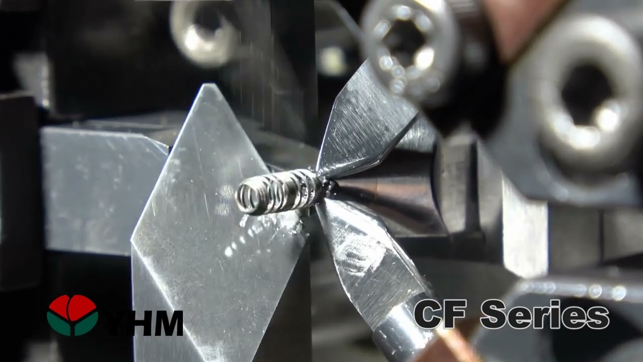 線径0.2mm 不等外径不等ピッチ押しばね｜CNC押しばねマシン CF-310｜台湾YHM 友匯機械株式会社