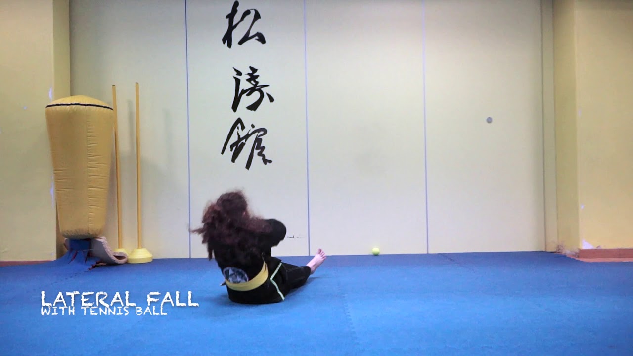 Lateral fall with tennis ball - YouTube