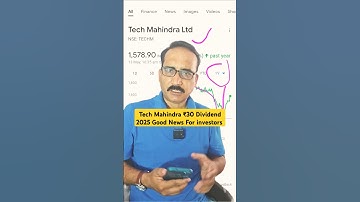 Good News for Investors Tech Mahindra ₹30 Dividend 2025 #stocks