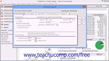 Sage 50 2014 Tutorial Setting Customer Defaults Sage Training Lesson 2.2
