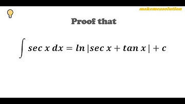 Integral of sec x
