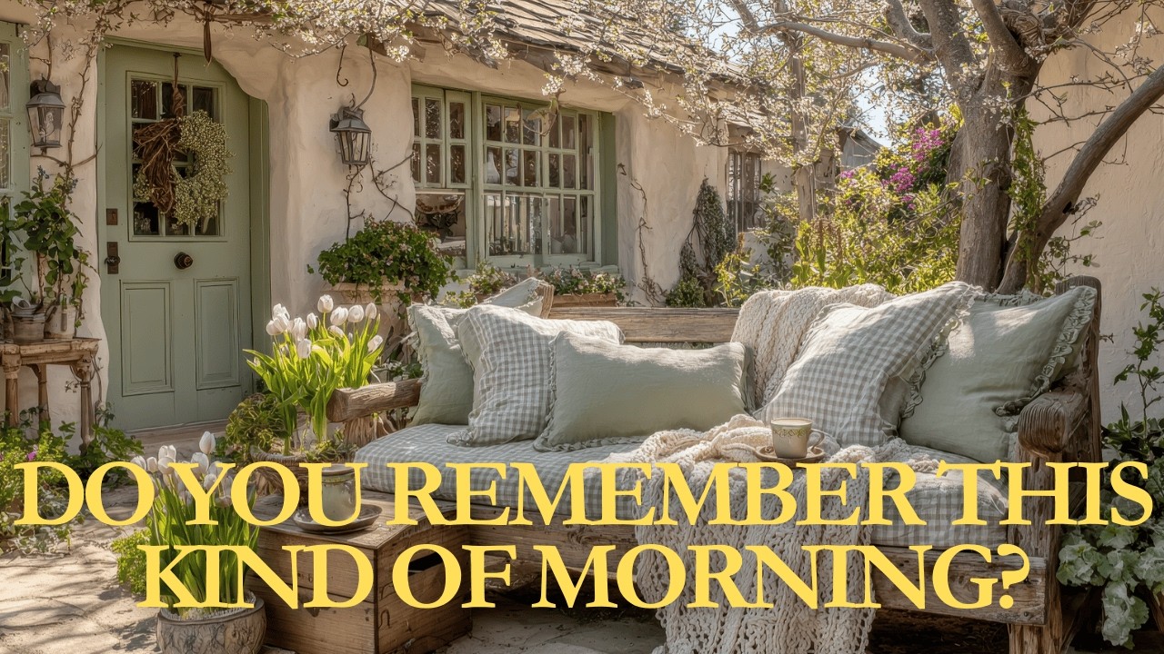 Soft Sage Gingham & Rustic Ivory | Early Spring English Country The Quiet Romance of Cottage Living