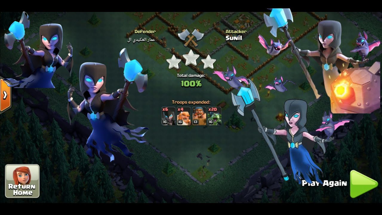 WITCH ONLY ATTACK IN COC | WITCH AND MINIONS ATTACK IN BUILDER BASE 2022 