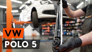 rear Shock absorbers change on VW POLO Saloon - video instructions