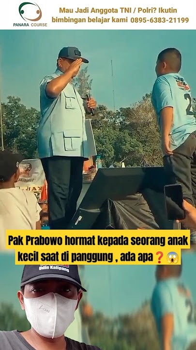 Momen Pak Prabowo hormat kepada Anak kecil ❓😭 #shorts #viral #kopassus #pemilu2024