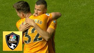 Romain Saiss gives Wolves instant reply against Everton | Premier League | NBC Sports