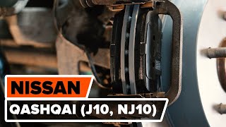 Kuinka vaihtaa takajarrupalat NISSAN QASHQAI (J10, NJ10) -merkkiseen autoon [AUTODOC -OHJEVIDEO]