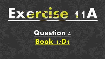 Exercise 11A Question#4 Part (a), (b) & (c) Oxford NSM || D1|| Chapter 11