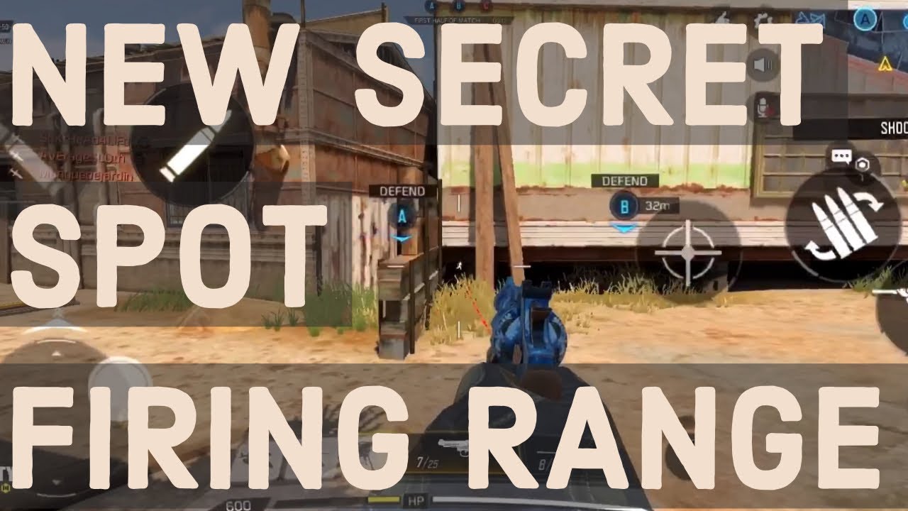 NEW Secret Spot / Glitch On Firing Range Call of Duty Mobile - YouTube
