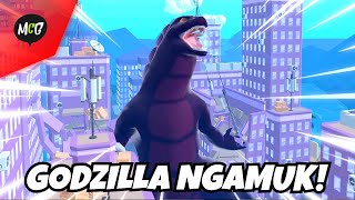 Godzilla Mengamuk di Kota! - Heli Monsters - Giant Hunter