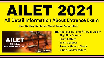 AILET 2021 - Notification, Dates, Application, Eligibility, Admit Card, Pattern, Syllabus, Result