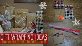 DIY GIFT WRAPPING IDEAS + SIMPLE HACKS // AFFORDABLE + PERSONALIZED GIFT WRAPPING