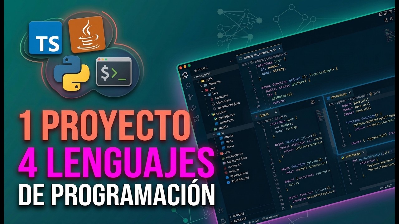 Por qué este proyecto usa TypeScript, Java y Python al mismo tiempo ...