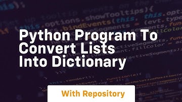 python program to convert lists into dictionary