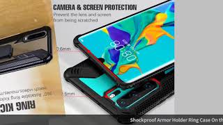 Shockproof Armor Holder Ring Case On the For Huawei P30 Pro P30 lite Mate 20 Pro P Smart 2019 Sof... screenshot 3