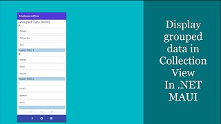 Display grouped data in Collection View in .NET MAUI / Xamarin