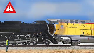 Union Pacific 844 crashes into another Union Pacific train ⚠