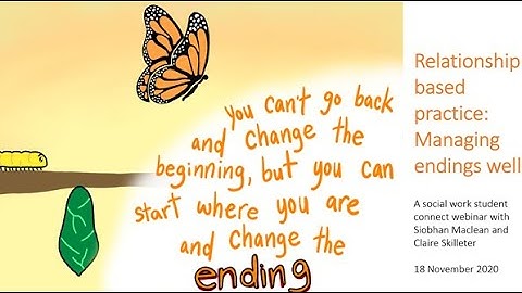 Relationship-based practice: Managing endings well. (Webinar 24)