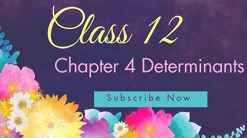 New NCERT | Class 12| Mathematics| Chapter 4 Determinants Miscellaneous exercise