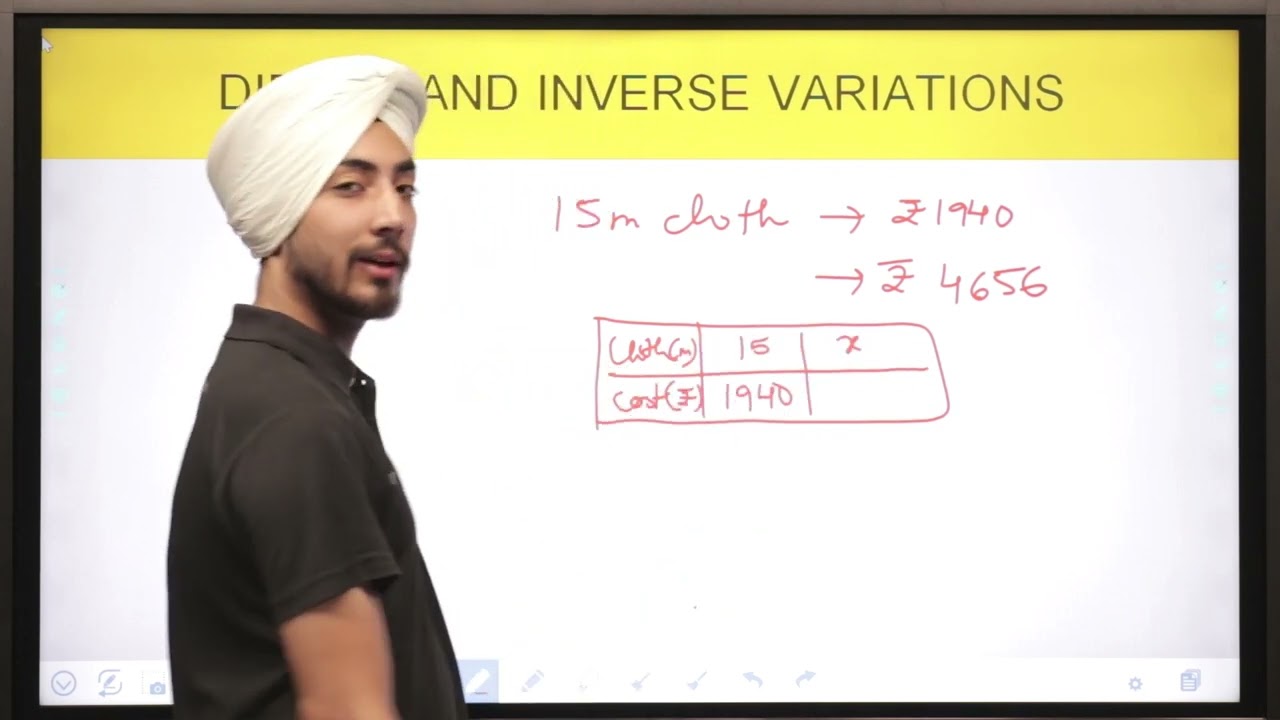 RIMC Maths Direct And Inverse Variations RIMC Maths Class 2022 
