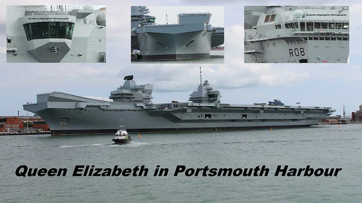 The Queen Elizabeth Aircraft Carrier in Portsmouth Harbour
