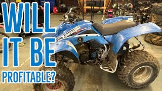 Can this $100 Kawasaki Four Wheeler go from TRASH to PROFIT?