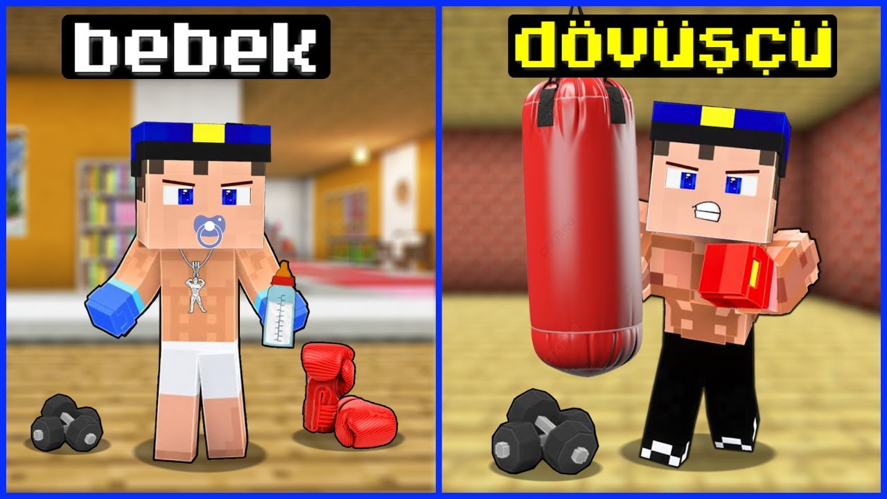 MECNUN`NUN BEBEKLİTEN SOKAK DÖVÜŞÇÜLÜĞÜNE DOĞRU HAYATI! 😜 - Minecraft