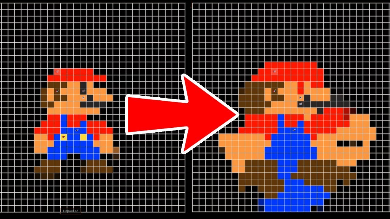 AOC2: GRIDS 32x32 Pixel Artist: Super Mario Bros - YouTube.