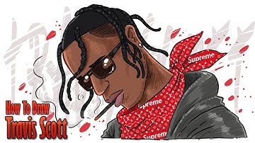 how to draw Travis Scott | supreme step by step