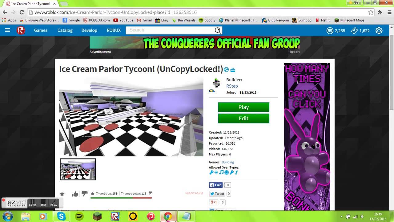 How To Copy An Uncopylocked Game On Roblox 2015 Youtube - popular games of roblox 2015