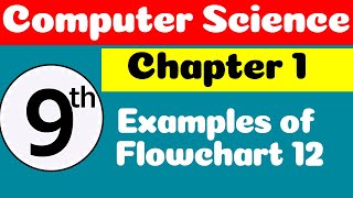 9th Class Computer Science Chapter 1- Flowchart Examples no 12 - Class 9 Computer Chapter 1 Exercise