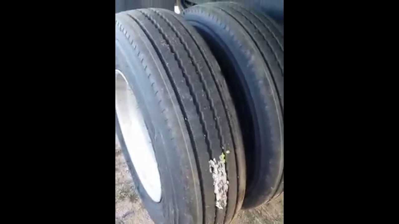 Flatbed trailer spread axle tires replaced YouTube