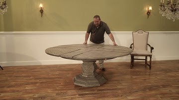 Jupe Table for Sale, Round Radial Dining Table with Self-Storing Leaves