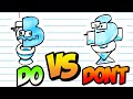 Cool DOs &amp; DON&#39;Ts Drawing | Funny B ALPHABET LORE In 1 Minute CHALLENGE!