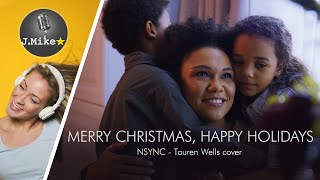 🎙️Merry Christmas Happy, Holidays - NSYNC Tauren Wells cover instrumental w backing vocals \& lyrics