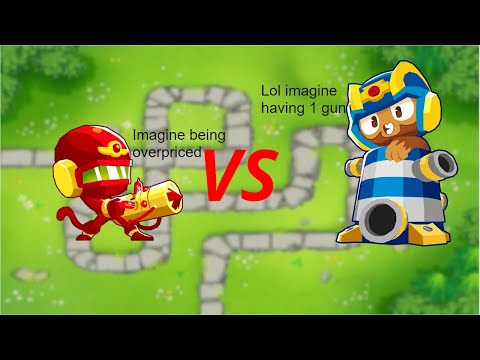 Plasma Accelerator vs Bloon Area Denial System - BTD6 Comparision