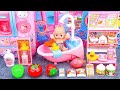 64 Minutes Satisfying Unboxing Cute Pink Doll Bathtub, Kitchen Toys | Review Toys ASMR