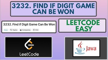 Leetcode | 3232. Find if Digit Game Can Be Won | Easy | Java Solution