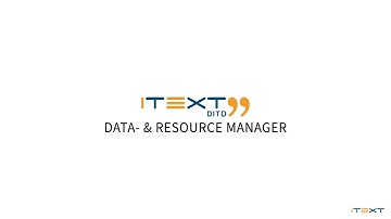 iText DITO - Data & Resource Manager