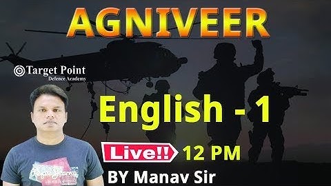 English  | Agniveer Bharti 2022 | Manav Sir | Target Point Defence Academy Jaipur @NAVY #NAVY