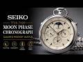 SEIKO 7T36-7A20 Moon Phase Chronograph Quartz Pocket Watch