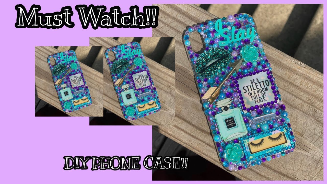 DIY SWAG BLING PHONE CASE (ON A IPHONE CASE) YouTube