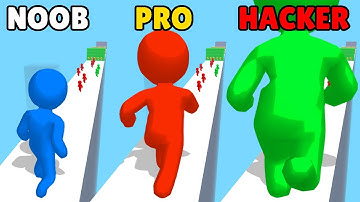 NOOB vs PRO vs HACKER in Color Run Stickman 3D