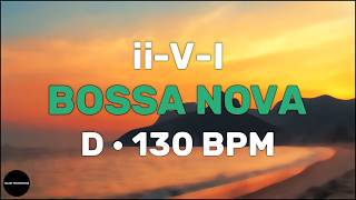 ii-V-I in D │ Bossa Nova Backing Track │ 130 BPM (Piano Trio)